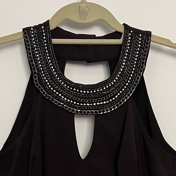 Edgy black cocktail dress with pockets! - Picture 2 of 5